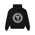 Uzi Gothic Emblem Oversize Hoodie – Black